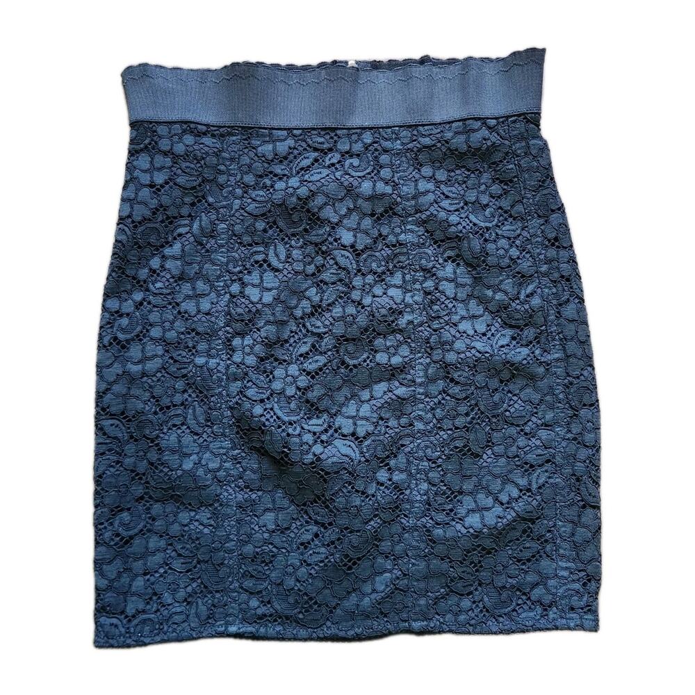 Dolce & Gabbana Black Lace Mini Skirt Silk Blend Zip Back IT 42 Y2K Italy